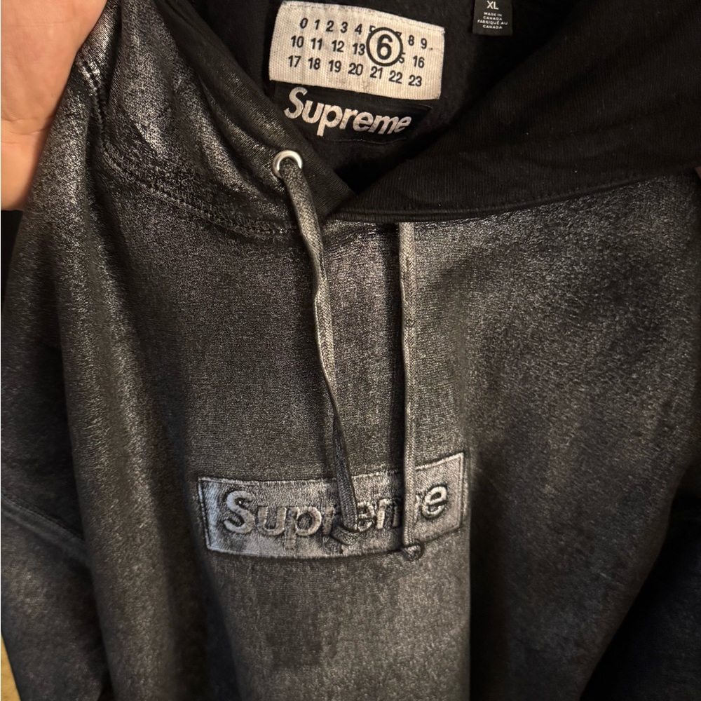 Supreme Shiny Black Hoodie